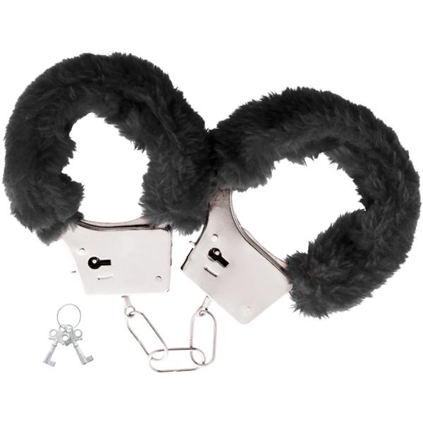 BLACK LINED METAL HANDCUFFS