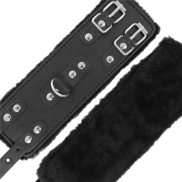 CRNE PODESIVE KOŽNE LISICE S PODLOGOM