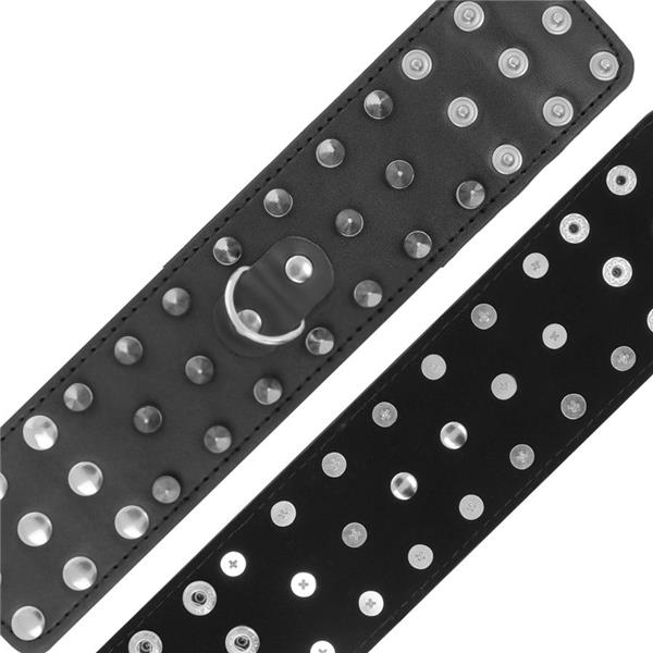 SKULLS AND BONES BLACK SPIKED HANDCUFFS
