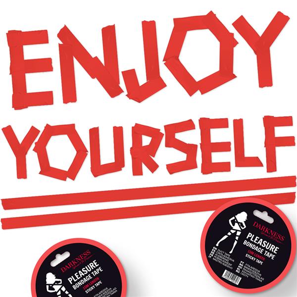 LEPLJIVA RDEČA BONDAGE TRAKA 15M