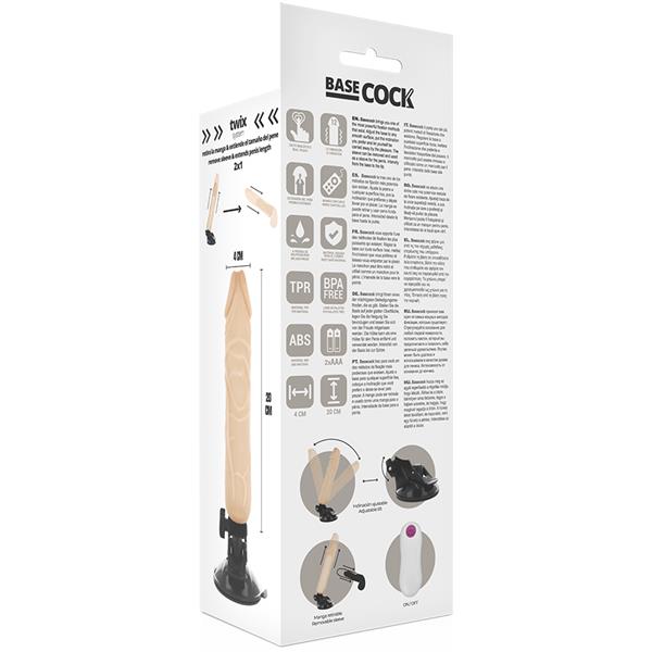 REALISTIC VIBRATOR REMOTE CONTROL FLESH 20 CM -O- 4 CM