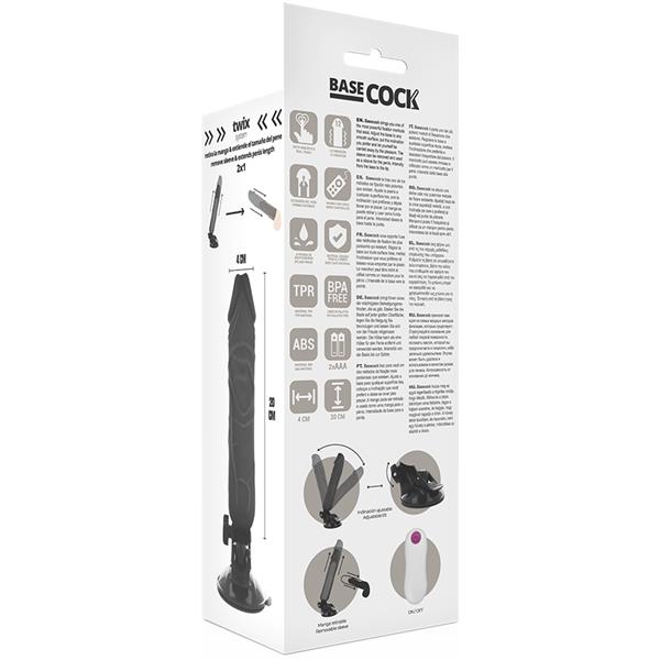 REALISTIC VIBRATOR REMOTE CONTROL FLESH 20 CM -O- 4 CM
