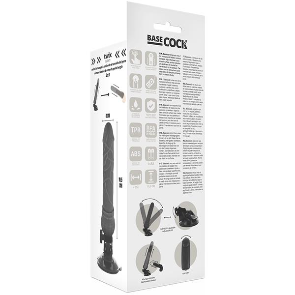 REALISTIC VIBRATOR REMOTE CONTROL FLESH 19.5 CM -O- 4 CM