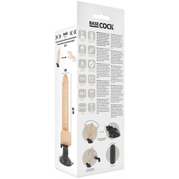 REALISTIČNI VIBRATOR NA DALJINSKO UPRAVLJANJE KOŽA 18.5 CM -O- 4CM