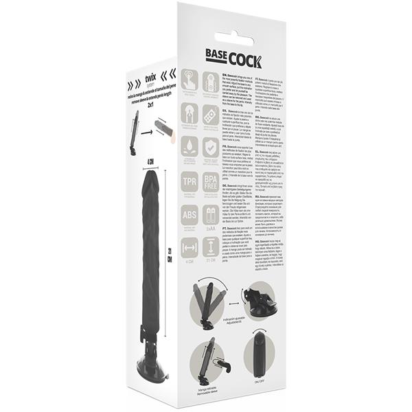 REALISTIC VIBRATOR REMOTE CONTROL FLESH 21 CM -O- 4 CM