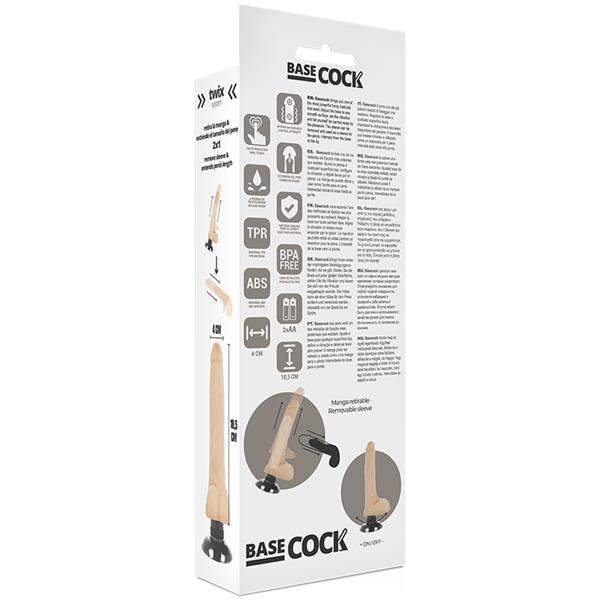 REALISTIC VIBRATOR 2-1 FLESH 18.5 CM -O- 4 CM