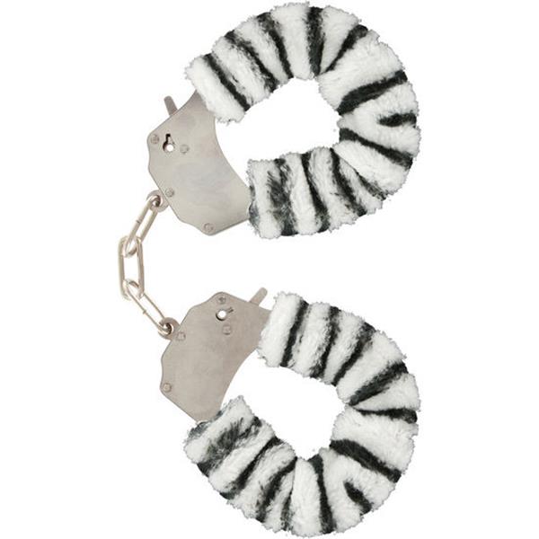 FURRY FUN CUFFS BONDAGE ZEBRA