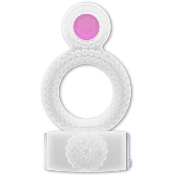 RING VIBRATING DOUBLE PLEASURE TRANSPARENT