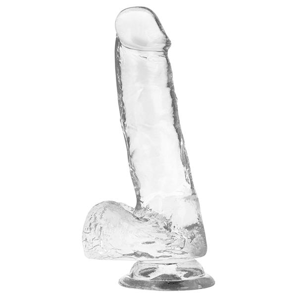 CLEAR COCK WITH BALLS 18.5 CM -O- 3.8 CM
