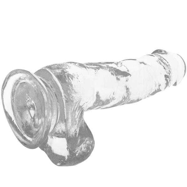 CLEAR COCK WITH BALLS 18.5 CM -O- 3.8 CM