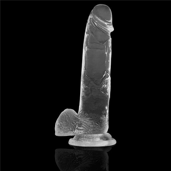 CLEAR COCK WITH BALLS 22 CM -O- 4.6 CM