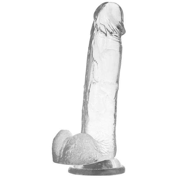 CLEAR COCK WITH BALLS 22 CM -O- 4.6 CM
