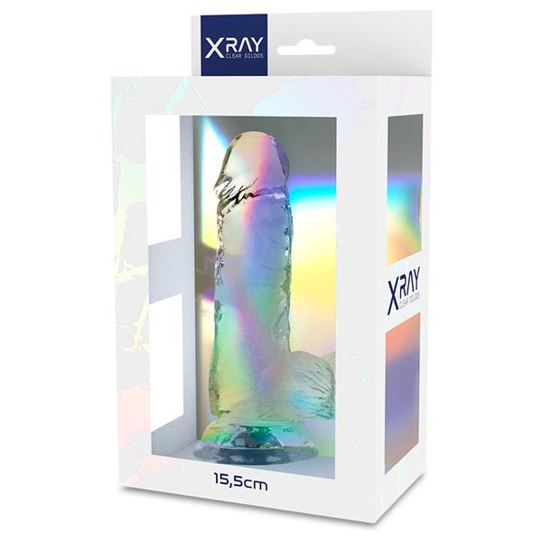 CLEAR COCK WITH BALLS 15.5 CM -O- 3.5 CM