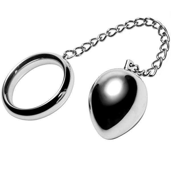 PRSTEN ZA PENIS 50MM + LANAC S METALNOM KUGLOM
