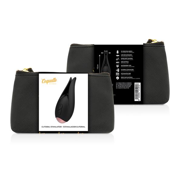CLITORIAL STIMULATOR BLACK / GOLD FLOWER