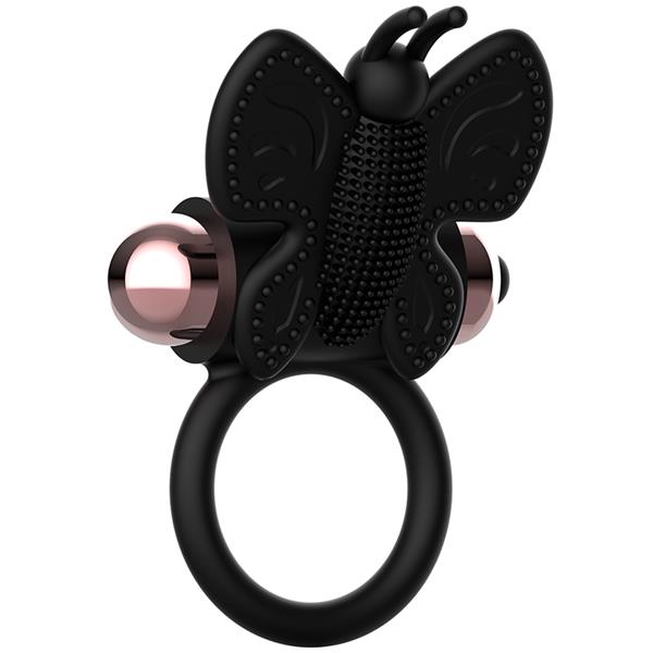 COCK RING BUTTERFLY WITH VIBRATOR BLACK/ GOLD