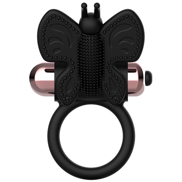 COCK RING BUTTERFLY WITH VIBRATOR BLACK/ GOLD