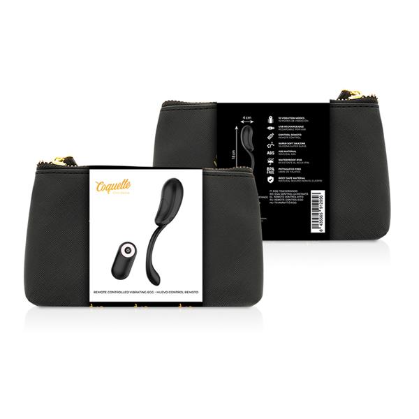 VIBRATING EGG REMOTE CONTROL RECHARGEABLE BLACK/ GOLD