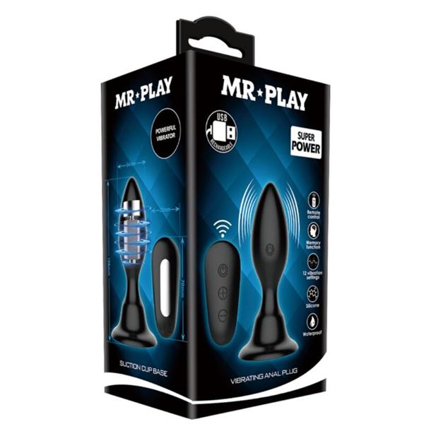 ANAL PLUG WITH VIBRATION BLACK REMOTE CONTROL