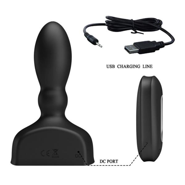 ČRN INFLATIVNI ANALNI PLUG Z DALJINSKIM UPRAVLJANJEM