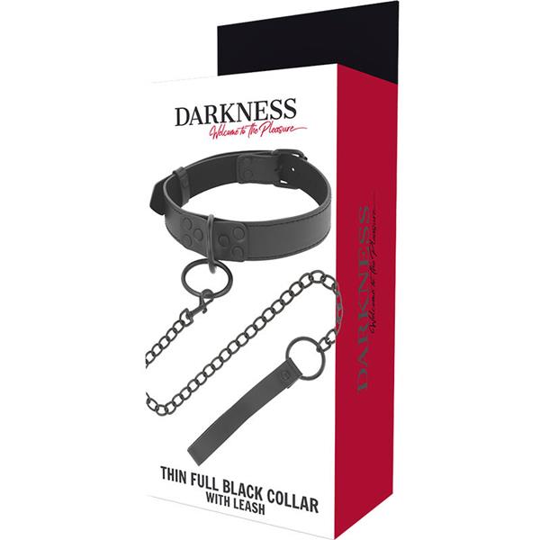 BLACK NECKLACE WITH CHAIN