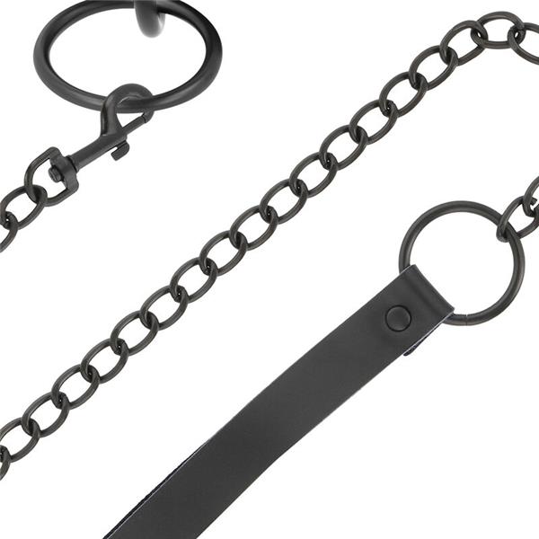 BLACK NECKLACE WITH CHAIN