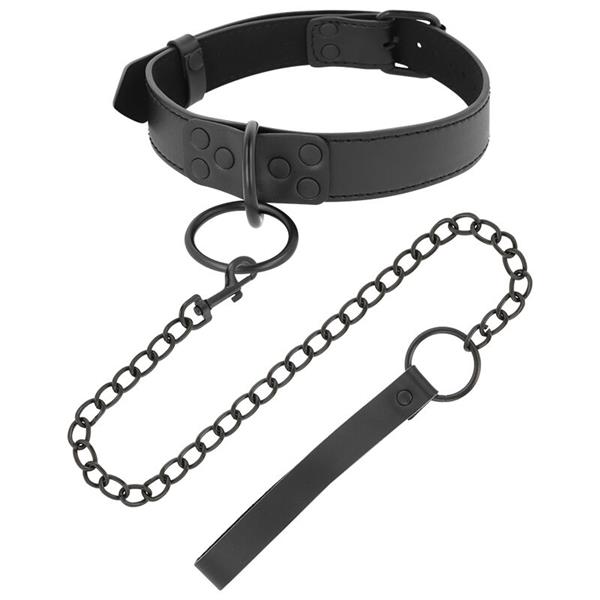 BLACK NECKLACE WITH CHAIN