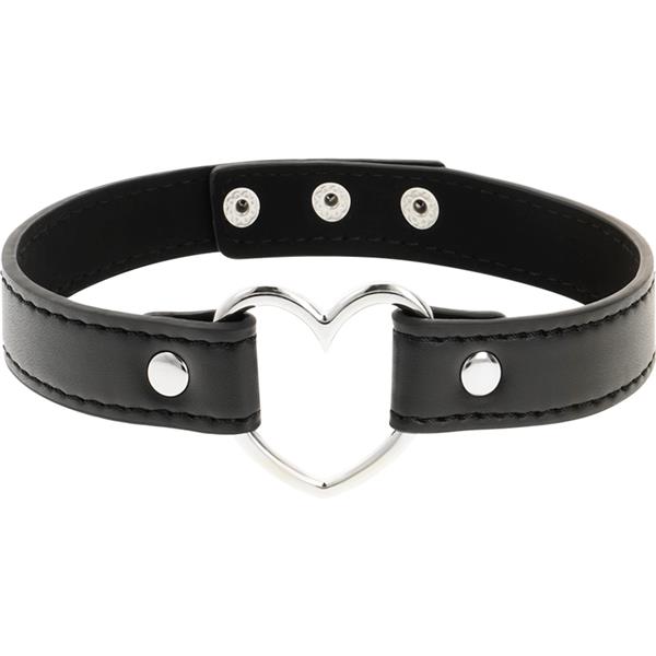 VEGAN LEATHER NECKLACE WOMAN HEART ACCESSORY