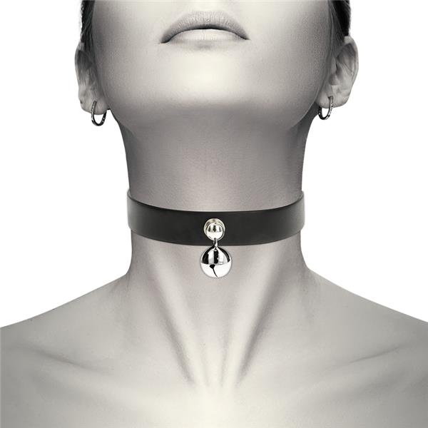VEGAN LEATHER NECKLACE WOMAN RATTLE ACCESSORY