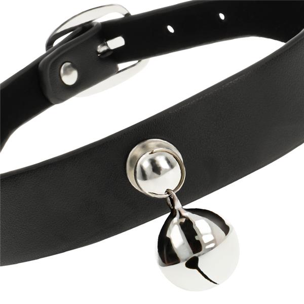 VEGAN LEATHER NECKLACE WOMAN RATTLE ACCESSORY