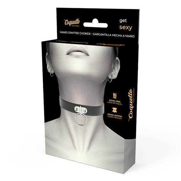VEGAN LEATHER NECKLACE WOMAN FETISH ACCESSORY