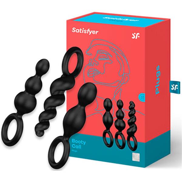 ANAL PLUGS SET 3 PCS BLACK
