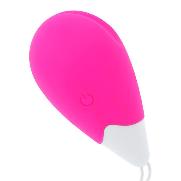 TEXTURED VIBRATING EGG 10 MODES PINK AND WHITE