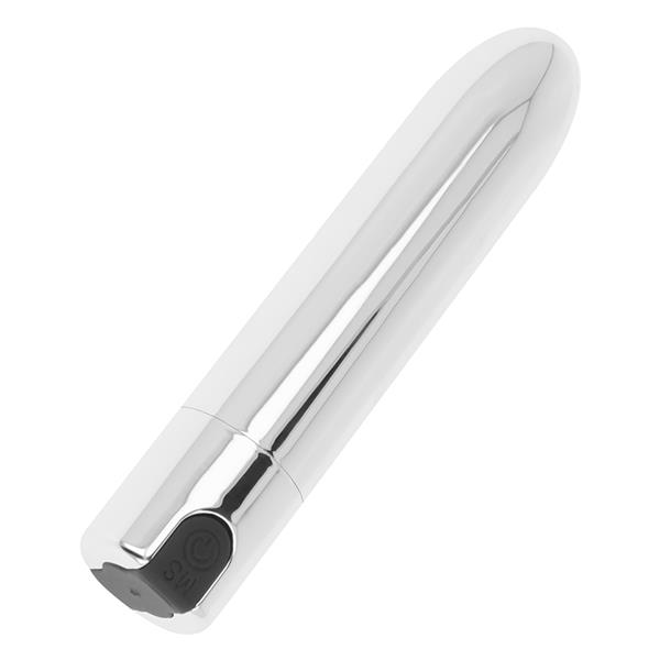 SILVER VIBRATING BULLET 9.5 CM
