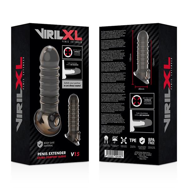 PENIS EXTENSION AND SHEATH V15 BLACK