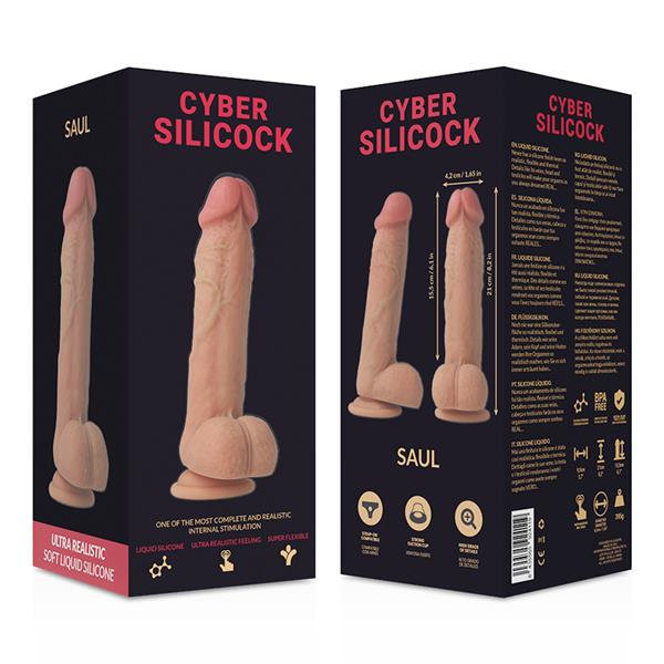 STRAP-ON SAUL LIQUID SILICONE WITH 3 RINGS FREE 15.5 CM -O- 4.2 CM