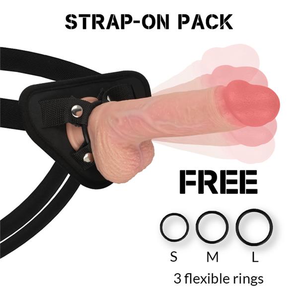 HARNESS + HAWK ROTATOR AND VIBRATOR 22 CM -O- 4.6 CM