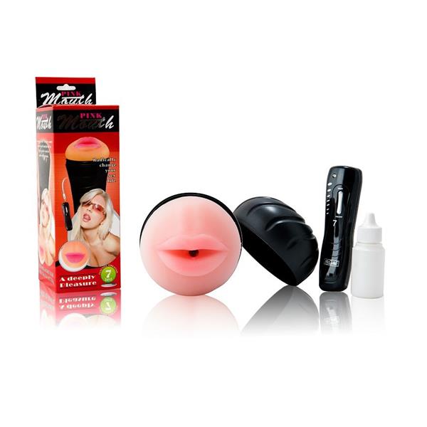 MOUTH MASTURBATOR WITH VIBRATOR 7 RHYTHMS