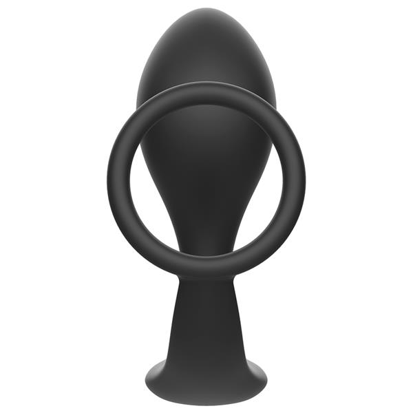 ANAL PLUG WITH BLACK SILICONE RING