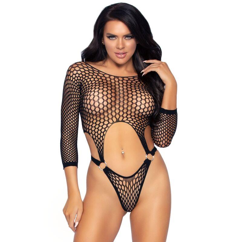 TOP BODYSUIT S THONG STRANOM JEDNA VELIČINA - CRNA