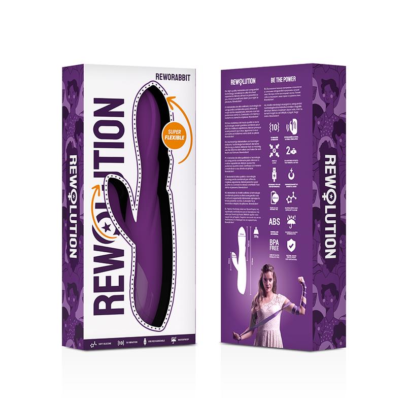 REWORABBIT FLEXIBLE VIBRATOR WITH RABBIT