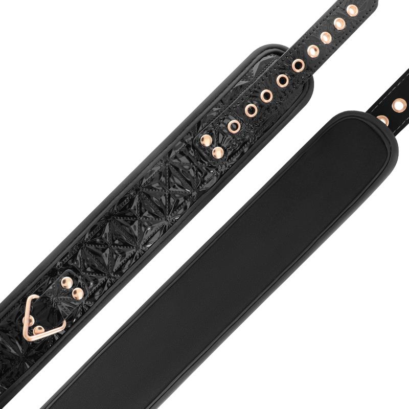 BLACK EDITION PREMIUM VEGAN LEATHER COLLAR WITH NEOPRENE LINING