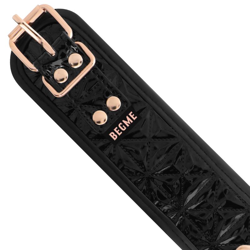 BLACK EDITION PREMIUM VEGAN LEATHER COLLAR WITH NEOPRENE LINING