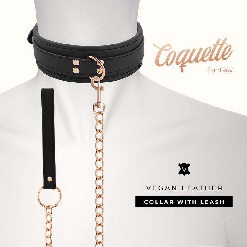 FANTASY VEGAN LEATHER COLLAR WITH NEOPRENE LINING