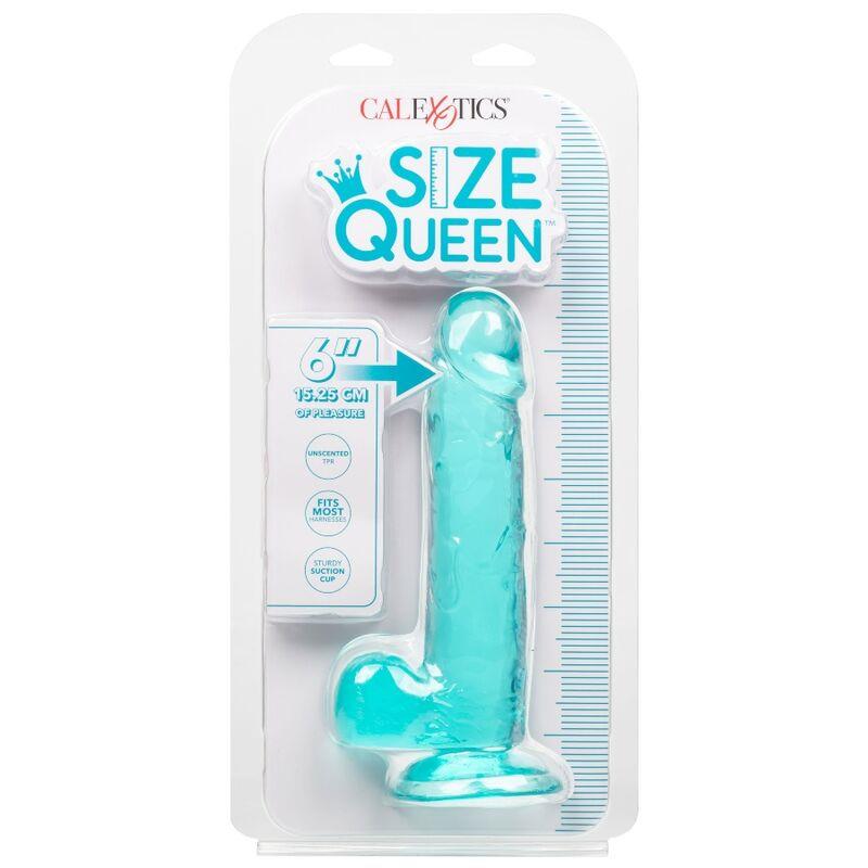 SIZE QUEEN DILDO BLUE 15.3 CM