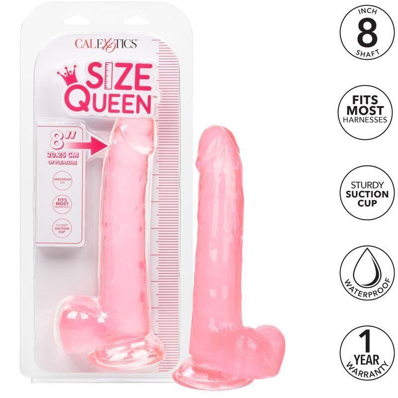 SIZE QUEEN DILDO PINK 20.3 CM