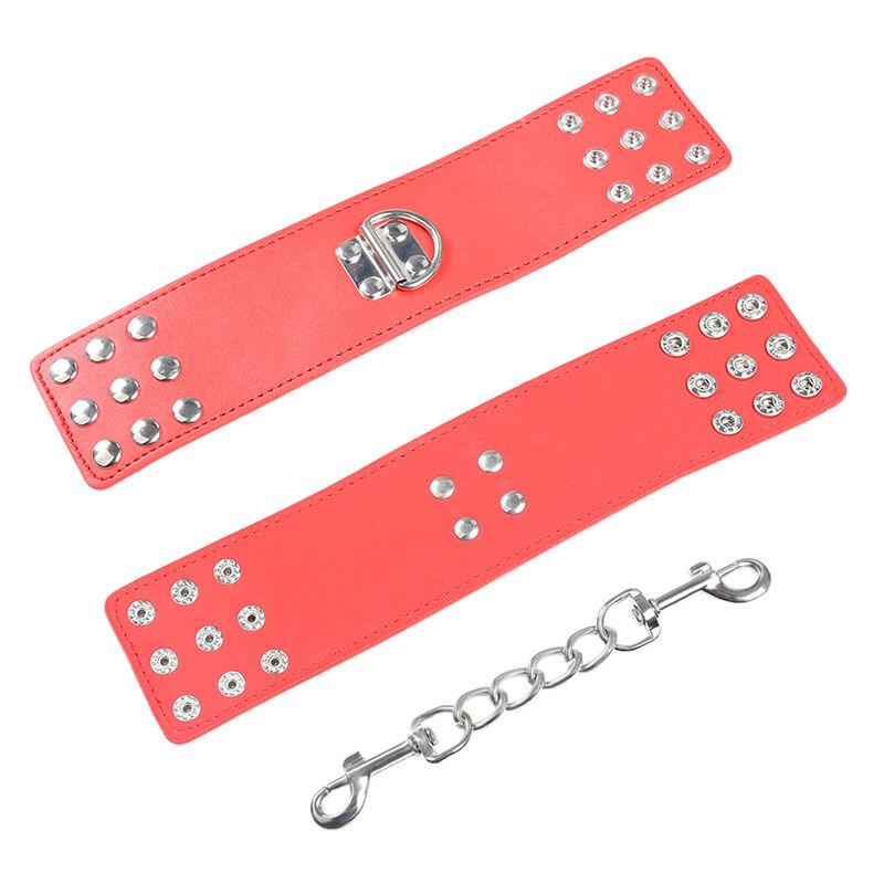RED HANDCUFFS WITH SNAP CLOSURE