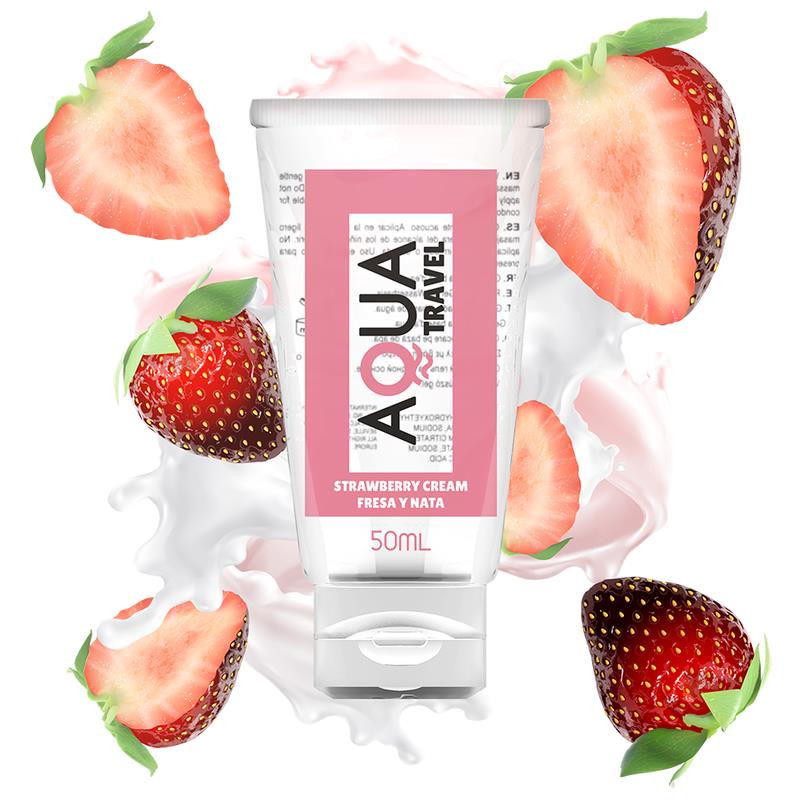 STRAWBERRY CREAM FLAVOUR WATERBASED LUBRICANT - 50 ML