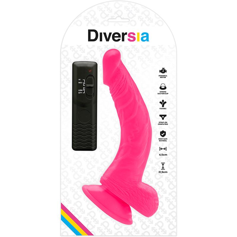 FLEXIBLE VIBRATING DILDO PINK 21.5 CM -O- 4.5 CM