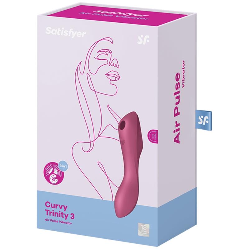CURVY TRINITY 3 AIR PULSE VIBRATOR RED